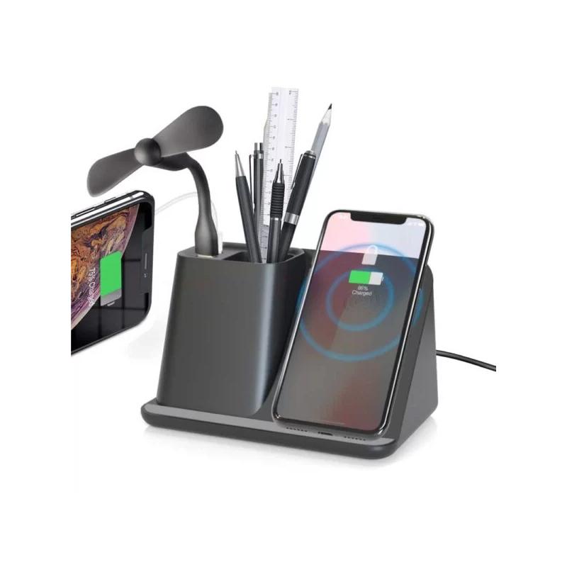 Multifunctional Desktop Pen Holder With Wireless Charging